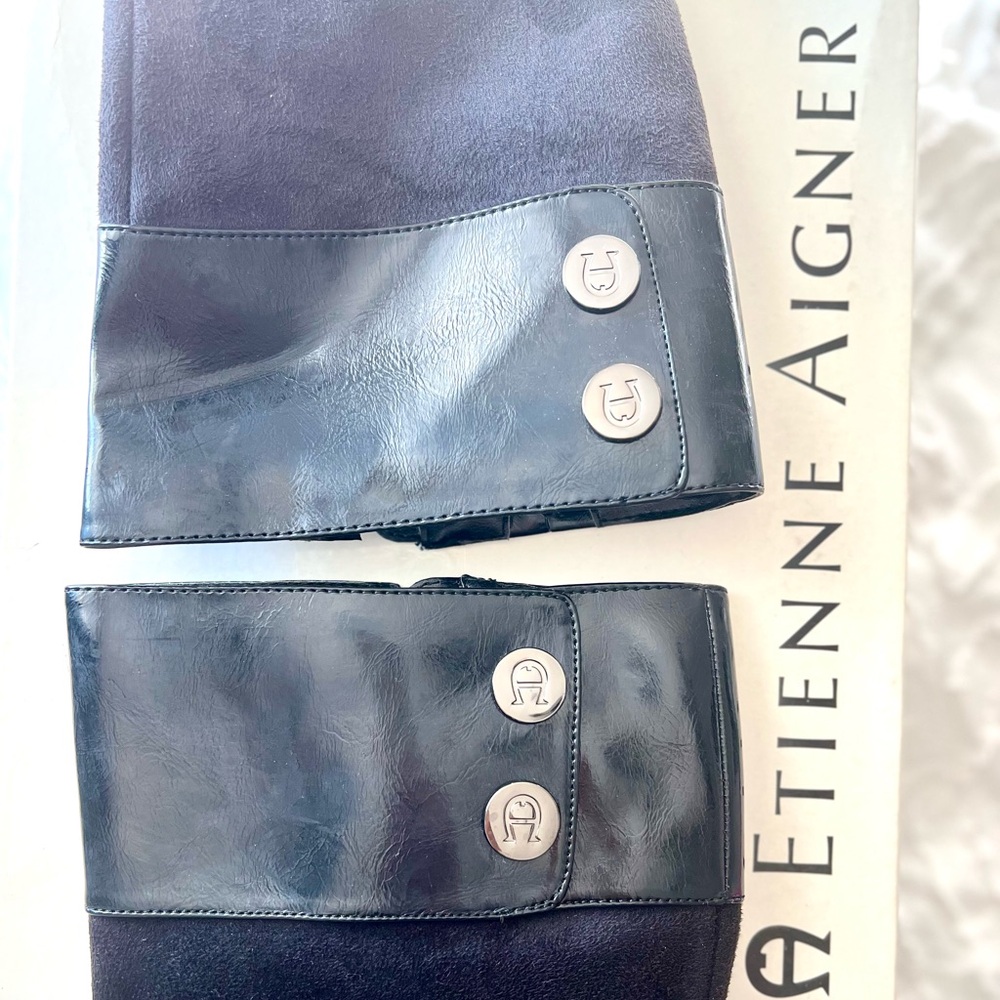 Etienne Aigner Black Heeled Boots - Picture 5 of 5